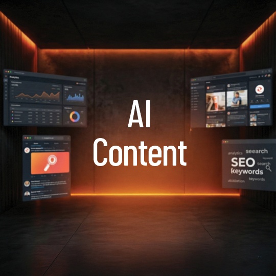 AI genererat innehåll för marknadsföring på Sociala Medier och webb. R-Creative hjälper dig att nå ut i bruset.